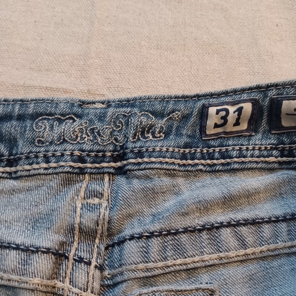 Miss Me Embellished Distressed Bootcut Jeans Women's Waist 31 Inseam 32 - Picture 3 of 15